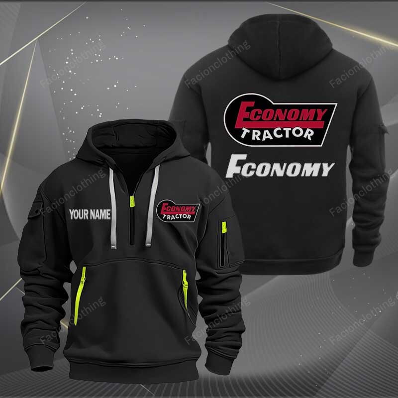 Sportswearmerch Economy Tractor Half Zip Hoodie For Fan