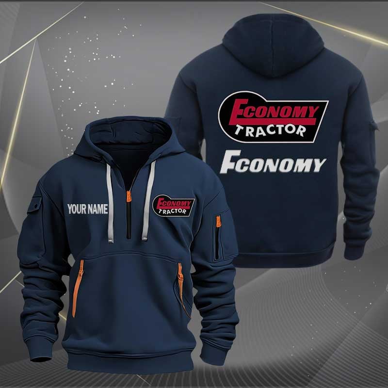 Sportswearmerch Economy Tractor Half Zip Hoodie For Fan