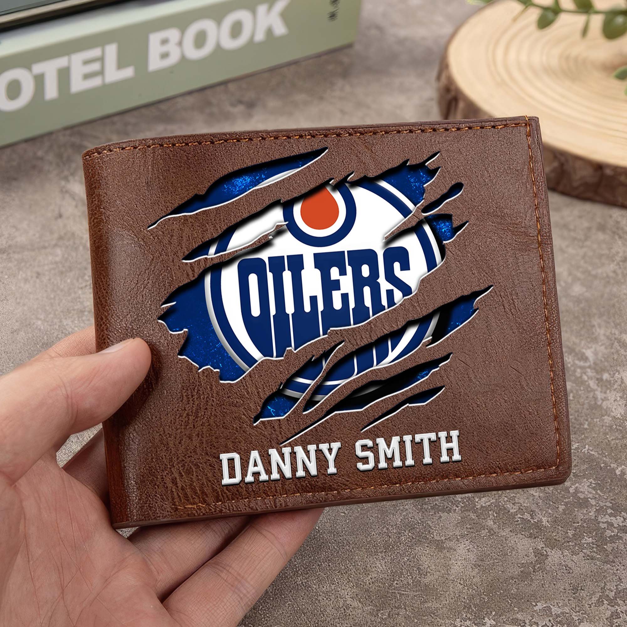 Sportswearmerch Edmonton Oilers NHL Folded Wallet For Fan