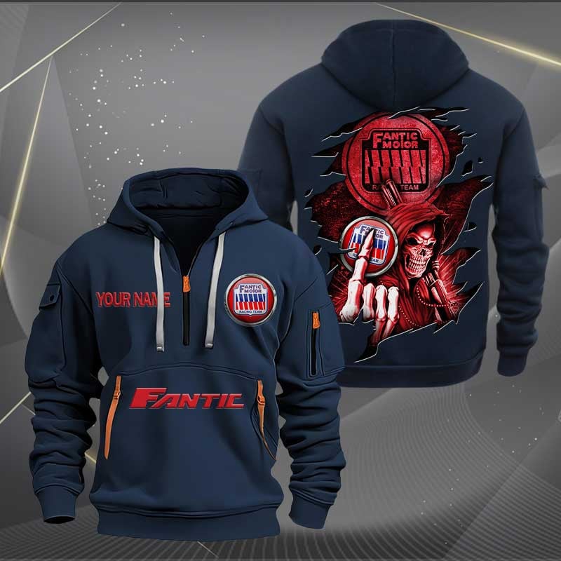 Sportswearmerch Fantic Motorcycle Personalized Half Zip Hoodie For Fan