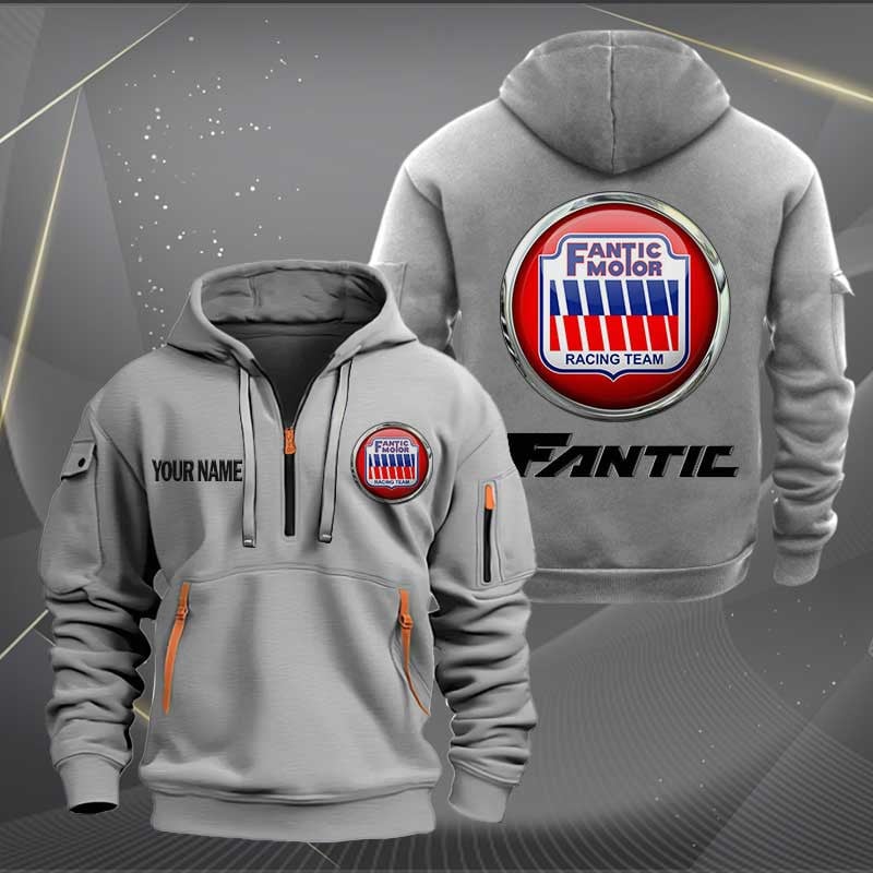 Sportswearmerch Fantic Motorcycles Personalized Half Zip Hoodie For Fan