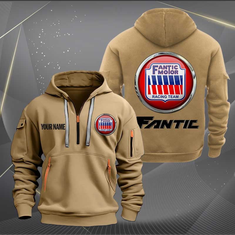 Sportswearmerch Fantic Motorcycles Personalized Half Zip Hoodie For Fan