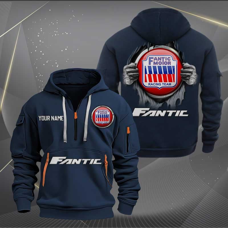 Sportswearmerch Fantic Motorcycles Personalized Half Zip Hoodie For Fan