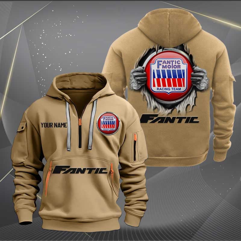 Sportswearmerch Fantic Motorcycles Personalized Half Zip Hoodie For Fan