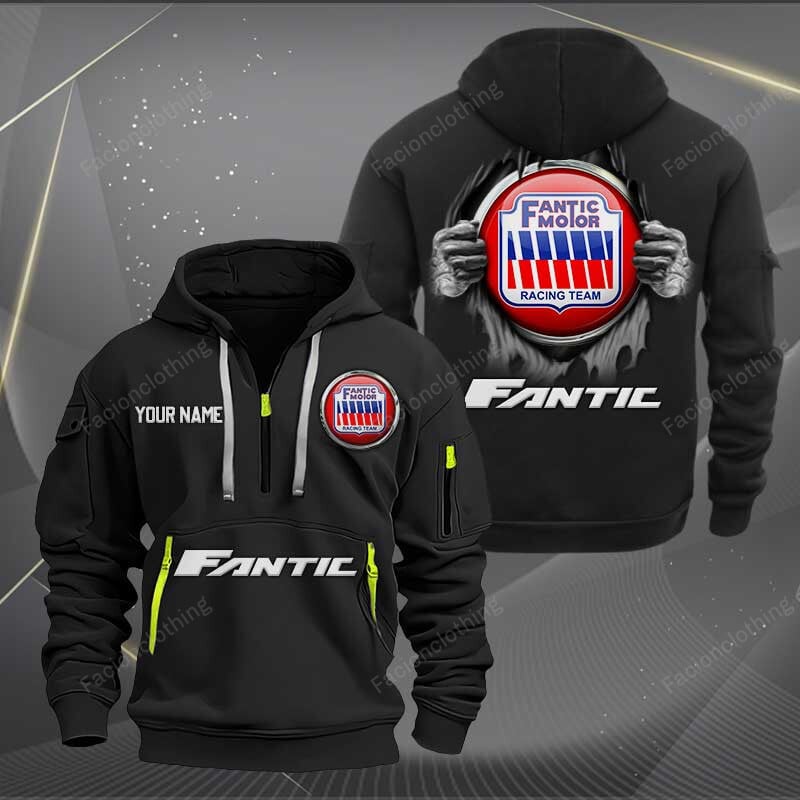 Sportswearmerch Fantic Motorcycles Personalized Half Zip Hoodie For Fan
