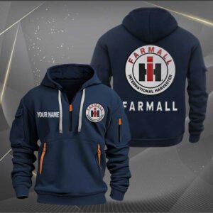 Sportswearmerch Farmall Car Personalized Half Zip Hoodie For Fan