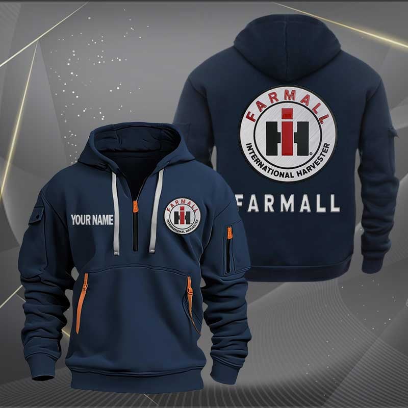 Sportswearmerch Farmall Car Personalized Half Zip Hoodie For Fan