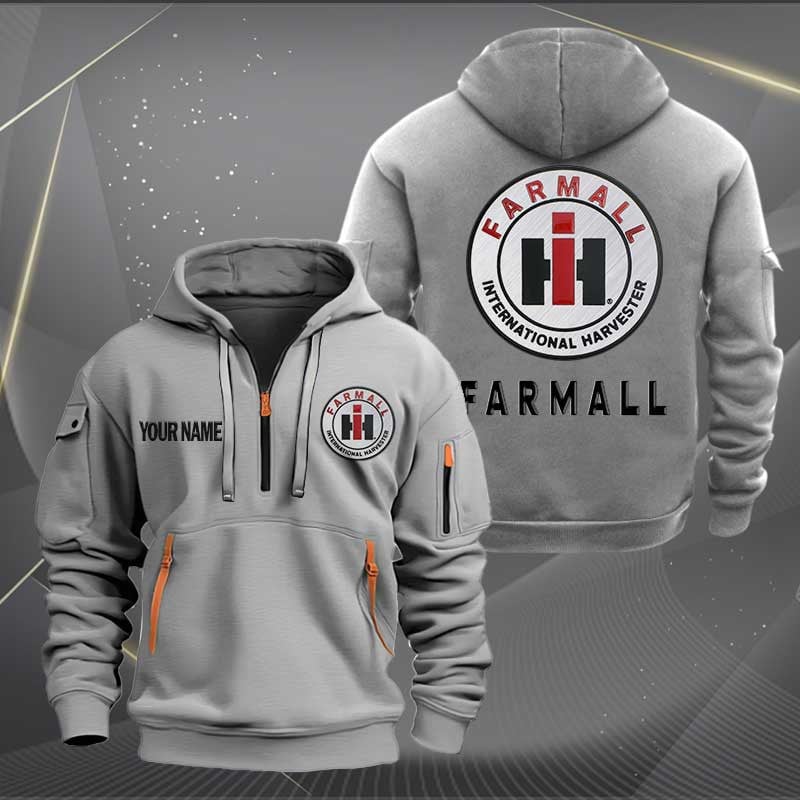 Sportswearmerch Farmall Car Personalized Half Zip Hoodie For Fan