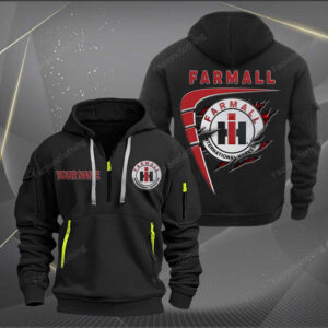 Sportswearmerch Farmall Tractor Personalized Half Zip Hoodie For Fan