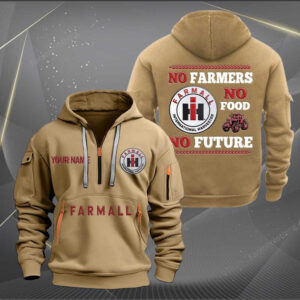 Sportswearmerch Farmall Tractor Personalized Half Zip Hoodie For Fan