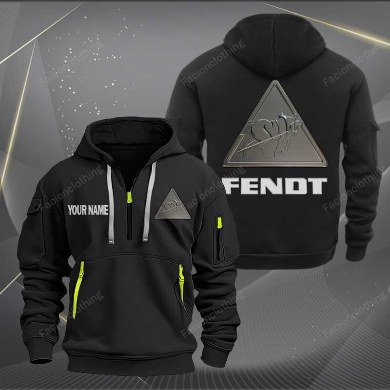 Sportswearmerch Fendt Tractor Personalized Half Zip Hoodie For Fan