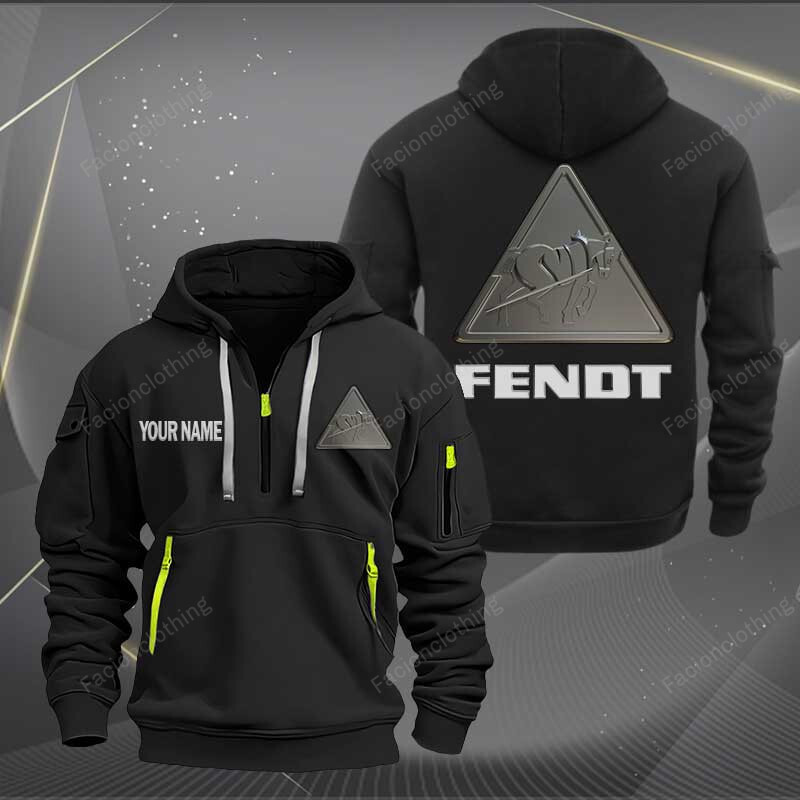 Sportswearmerch Fendt Tractor Personalized Half Zip Hoodie For Fan