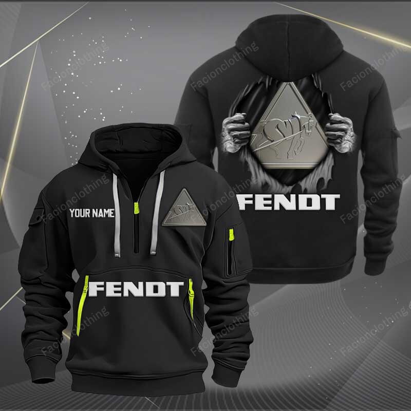 Sportswearmerch Fendt Tractor Personalized Half Zip Hoodie For Fan