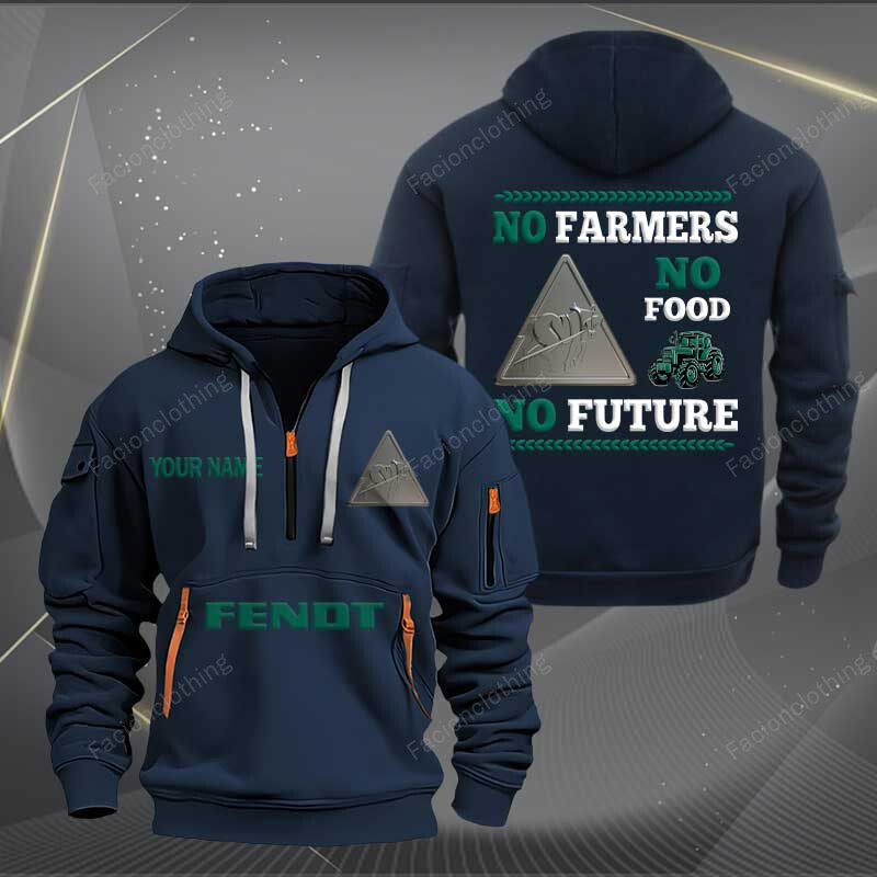 Sportswearmerch Fendt Tractor Personalized Half Zip Hoodie For Fan