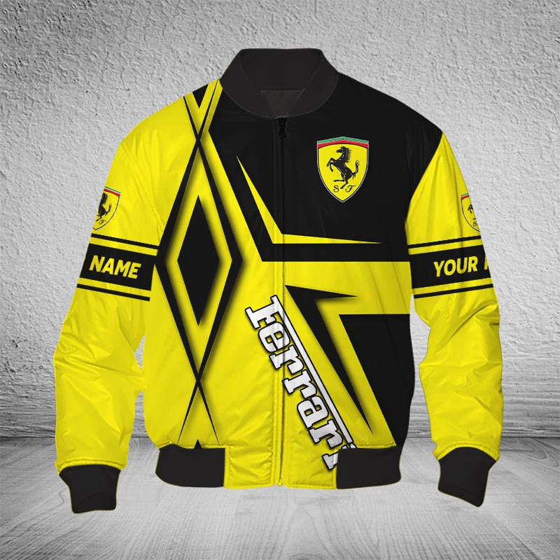 Sportswearmerch Ferrari Car Bomber Jacket For Fan
