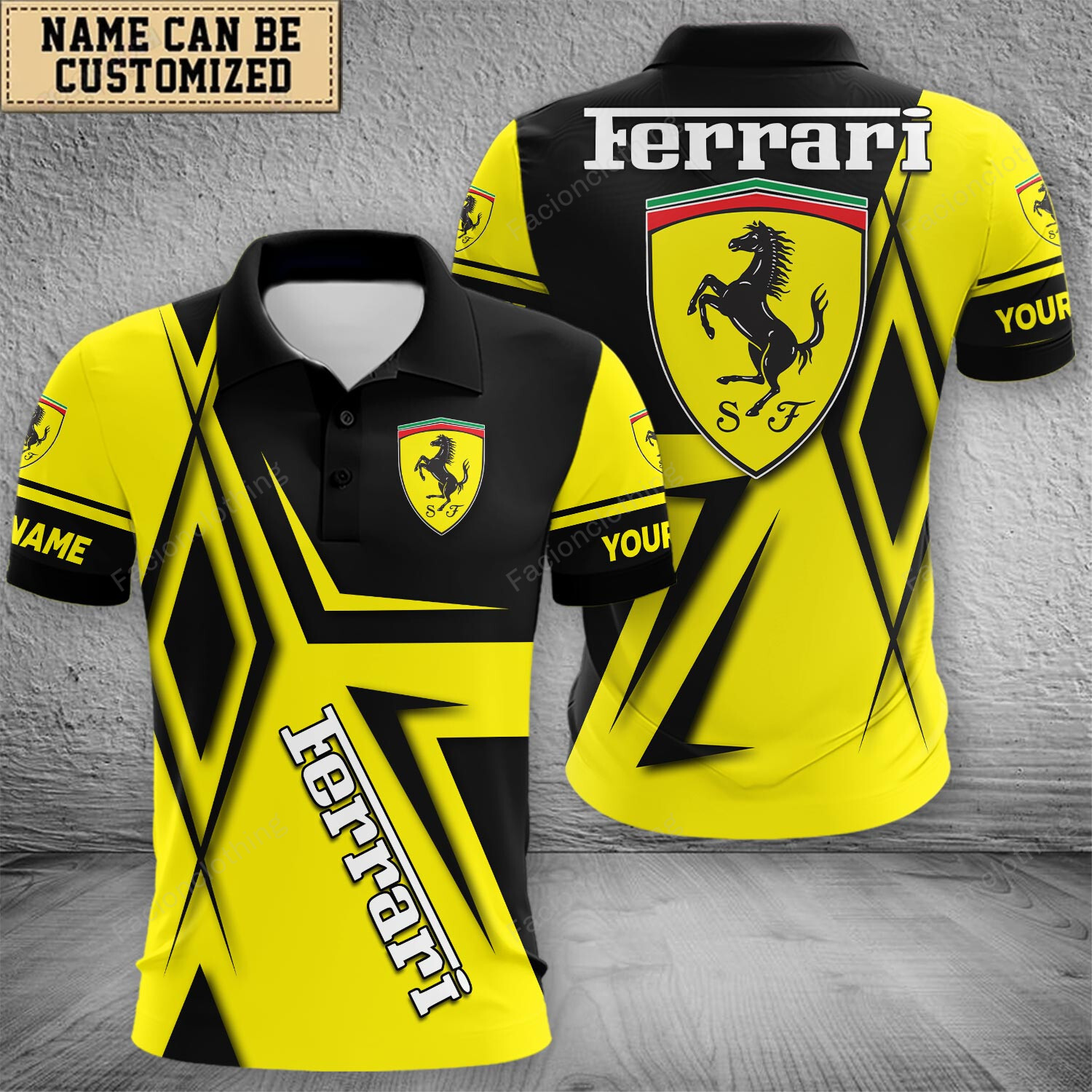 Sportswearmerch Ferrari Car Polo Shirt For Fan