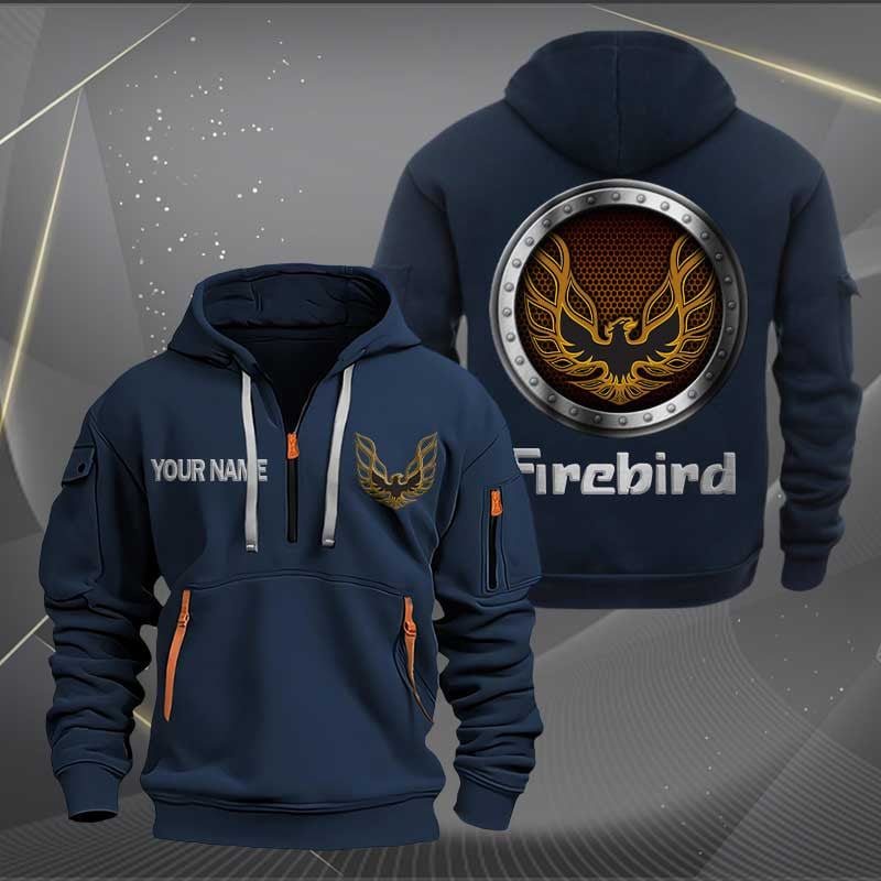 Sportswearmerch Firebird Pontiac Car Car Personalized Half Zip Hoodie For Fan