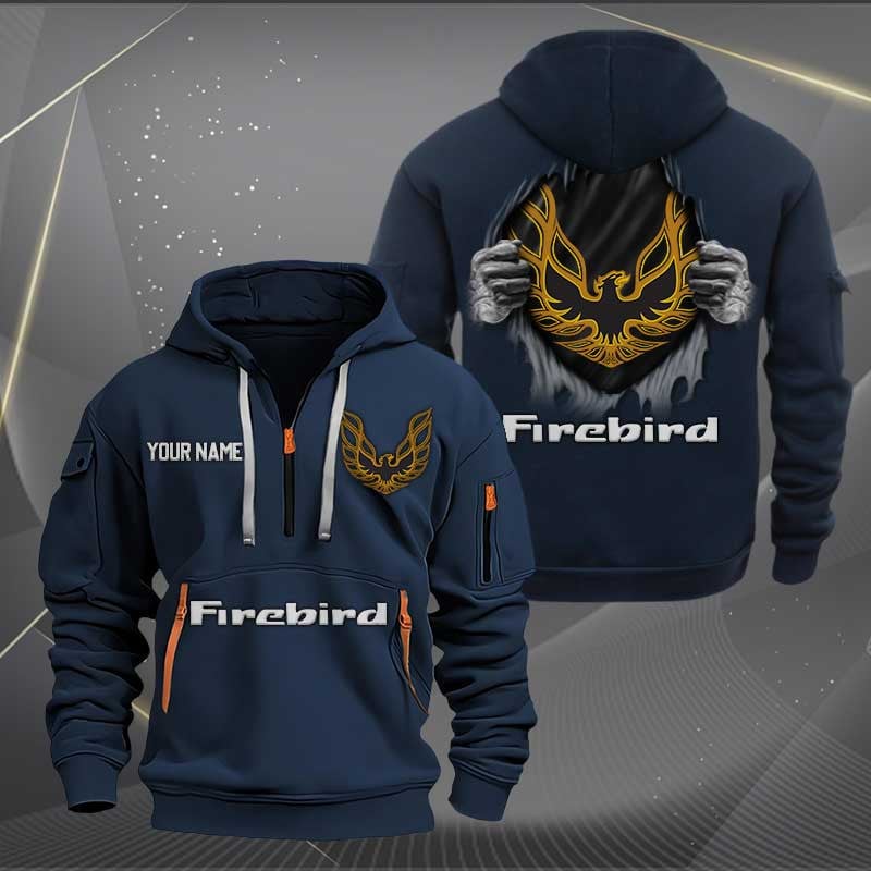 Sportswearmerch Firebird Pontiac Car Personalized Half Zip Hoodie For Fan