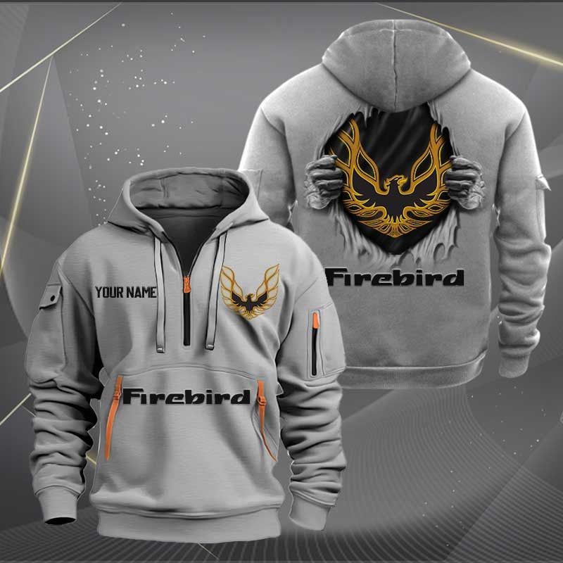 Sportswearmerch Firebird Pontiac Car Personalized Half Zip Hoodie For Fan