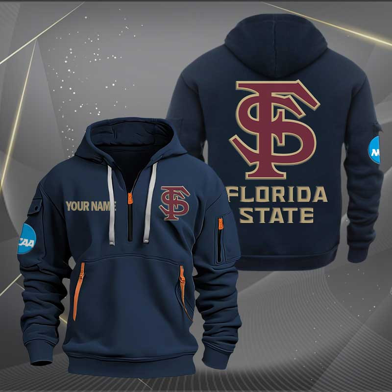 Sportswearmerch Florida State Seminoles NCAA Baseball NCAA Personalized Half Zip Hoodie For Fan