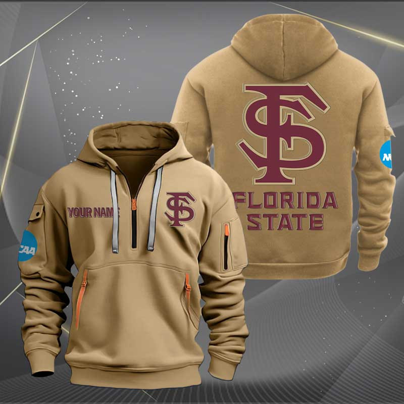 Sportswearmerch Florida State Seminoles NCAA Baseball NCAA Personalized Half Zip Hoodie For Fan
