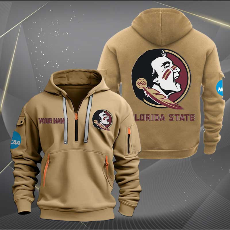Sportswearmerch Florida State Seminoles NCAA Personalized Half Zip Hoodie For Fan