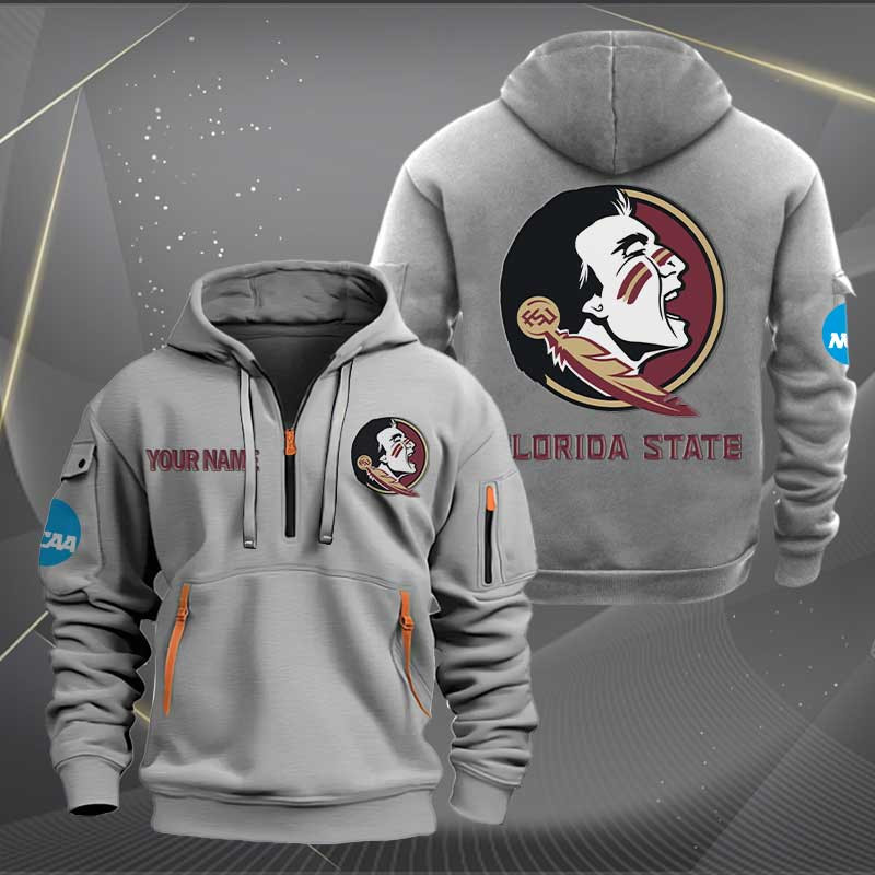 Sportswearmerch Florida State Seminoles NCAA Personalized Half Zip Hoodie For Fan