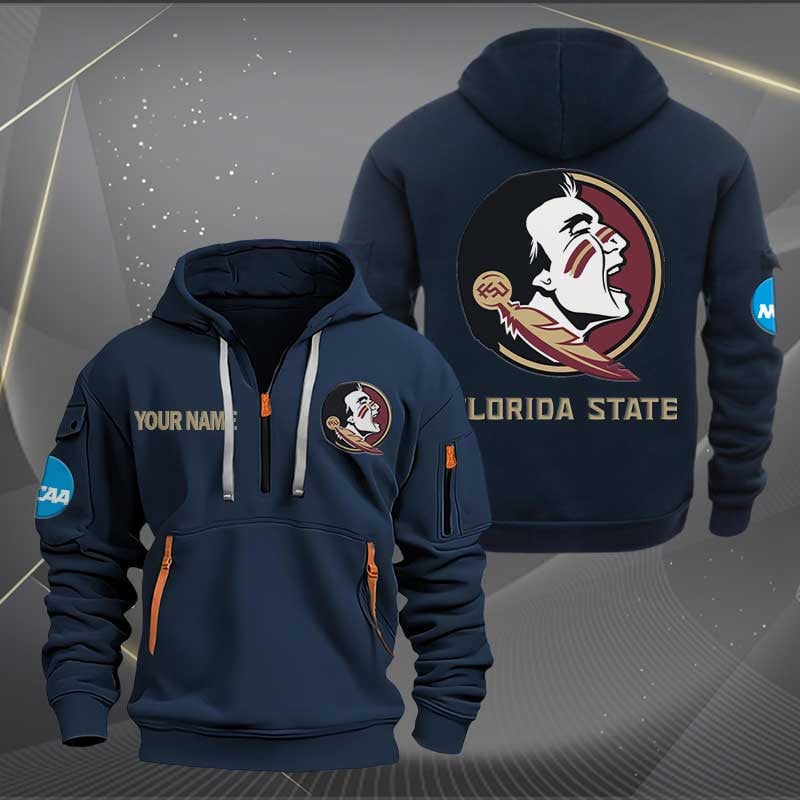 Sportswearmerch Florida State Seminoles NCAA Personalized Half Zip Hoodie For Fan