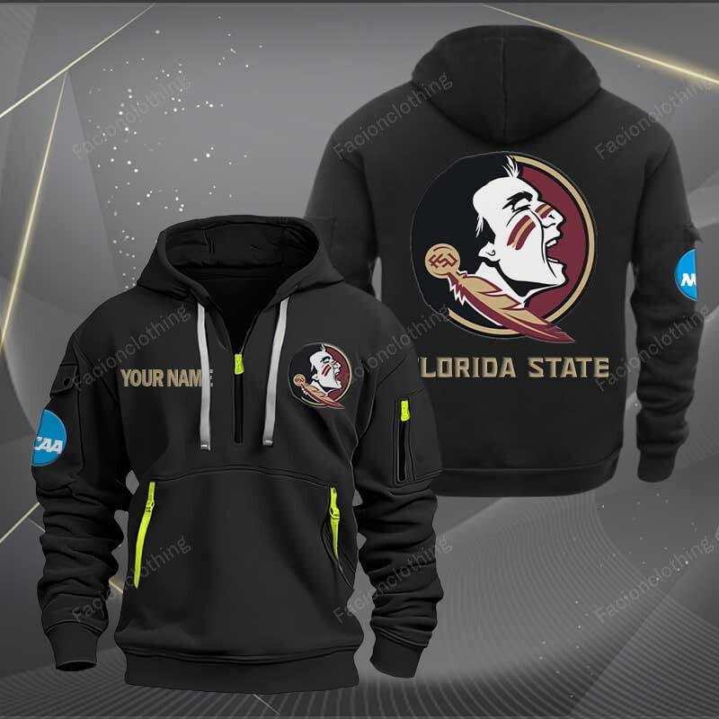 Sportswearmerch Florida State Seminoles NCAA Personalized Half Zip Hoodie For Fan