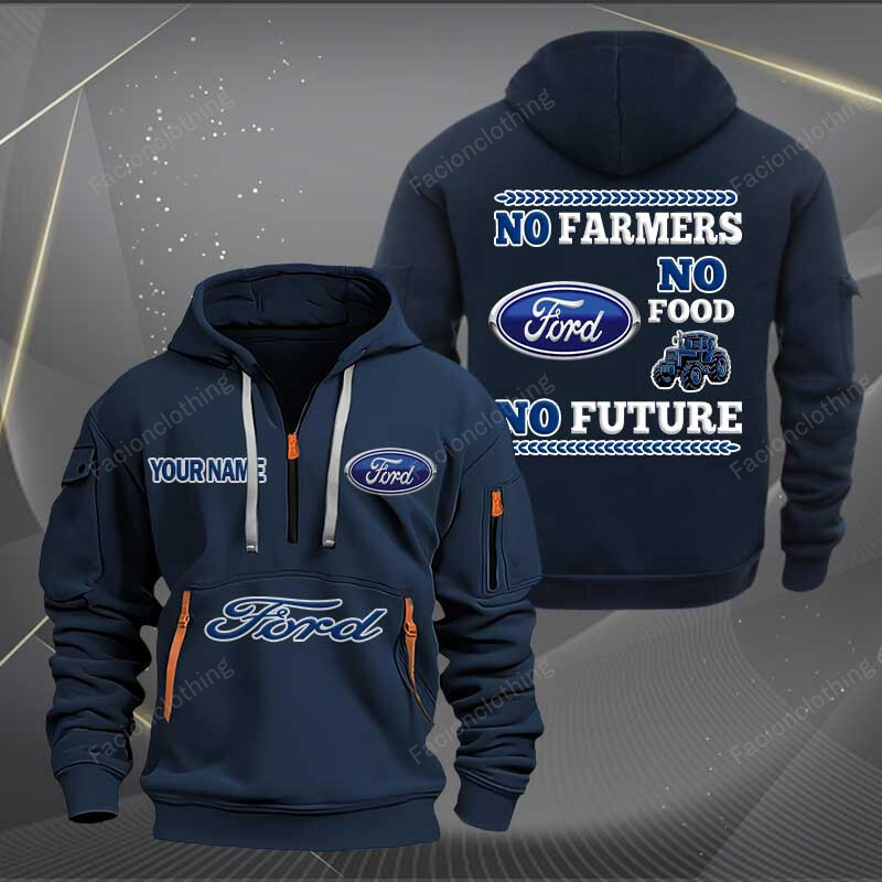 Sportswearmerch Ford Car Car Personalized Half Zip Hoodie For Fan
