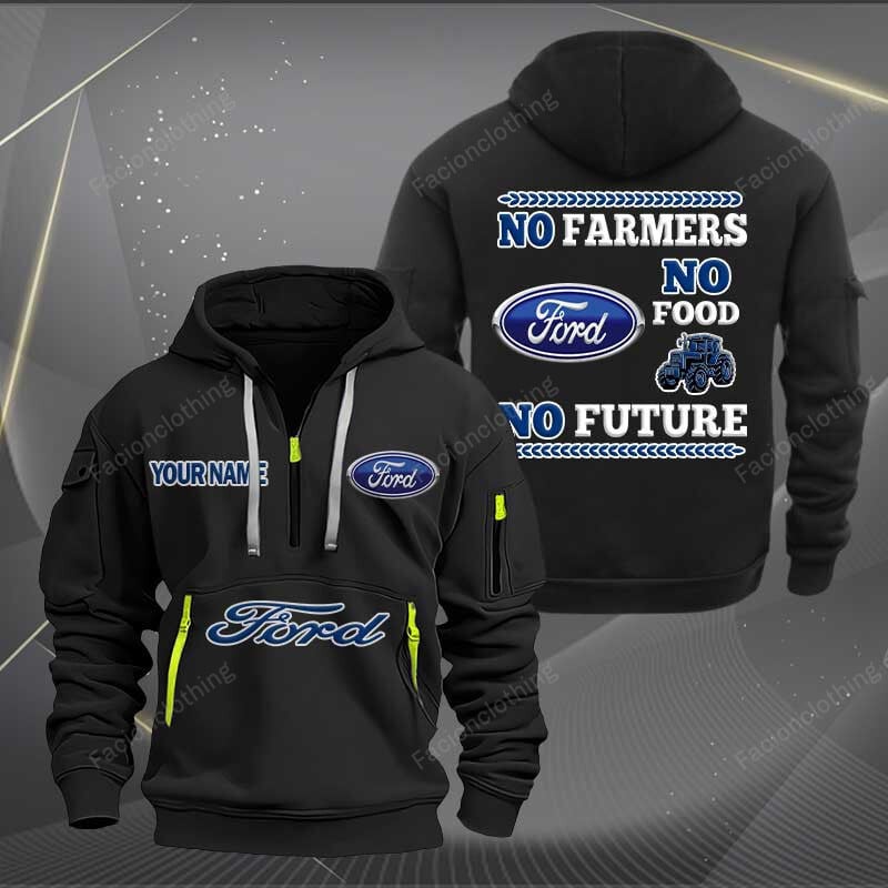 Sportswearmerch Ford Car Car Personalized Half Zip Hoodie For Fan