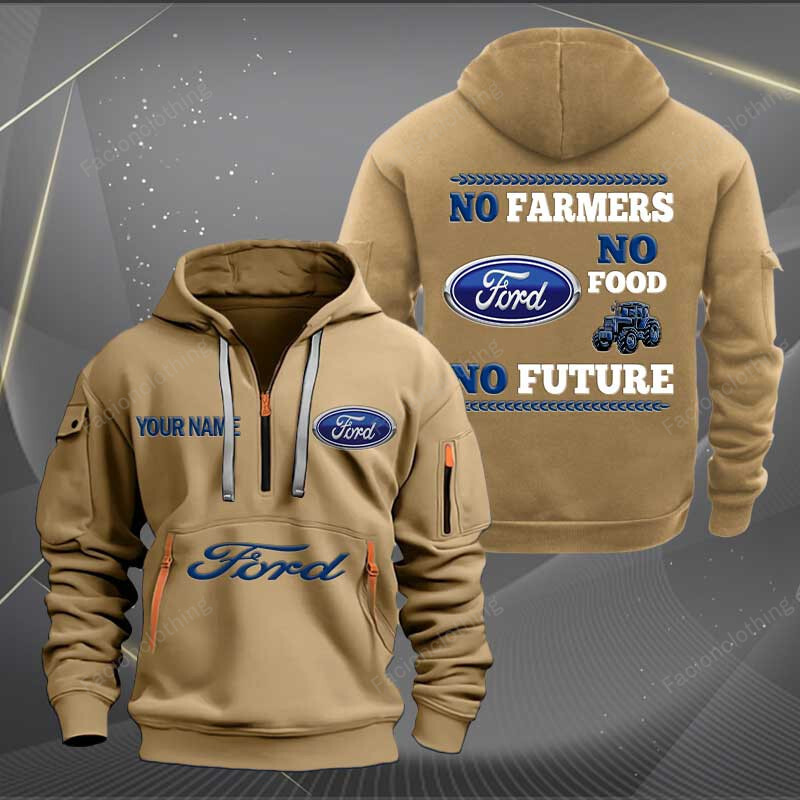 Sportswearmerch Ford Car Car Personalized Half Zip Hoodie For Fan