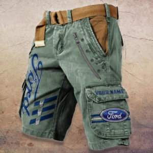 Sportswearmerch Ford Car Denim Shorts For Fan