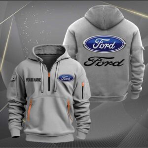 Sportswearmerch Ford Car Personalized Half Zip Hoodie For Fan