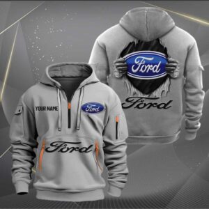 Sportswearmerch Ford Car Personalized Half Zip Hoodie For Fan