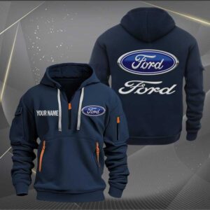 Sportswearmerch Ford Car Personalized Half Zip Hoodie For Fan