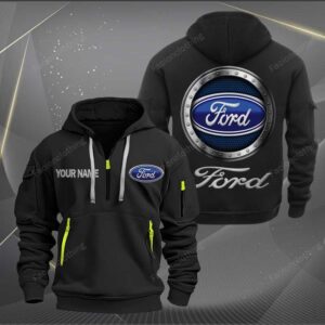Sportswearmerch Ford Car Personalized Half Zip Hoodie For Fan