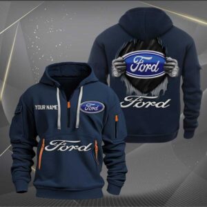 Sportswearmerch Ford Car Personalized Half Zip Hoodie For Fan