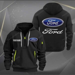 Sportswearmerch Ford Car Personalized Half Zip Hoodie For Fan