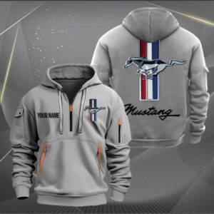 Sportswearmerch Ford-Mustang Car Personalized Half Zip Hoodie For Fan
