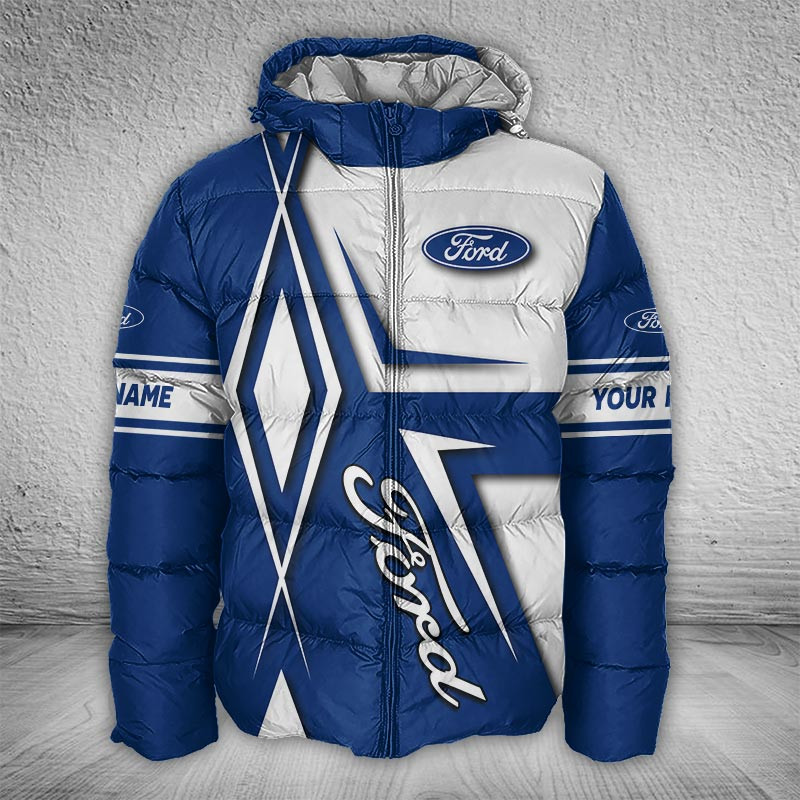 Sportswearmerch Ford-Mustang Car Puffer Jacket For Fan