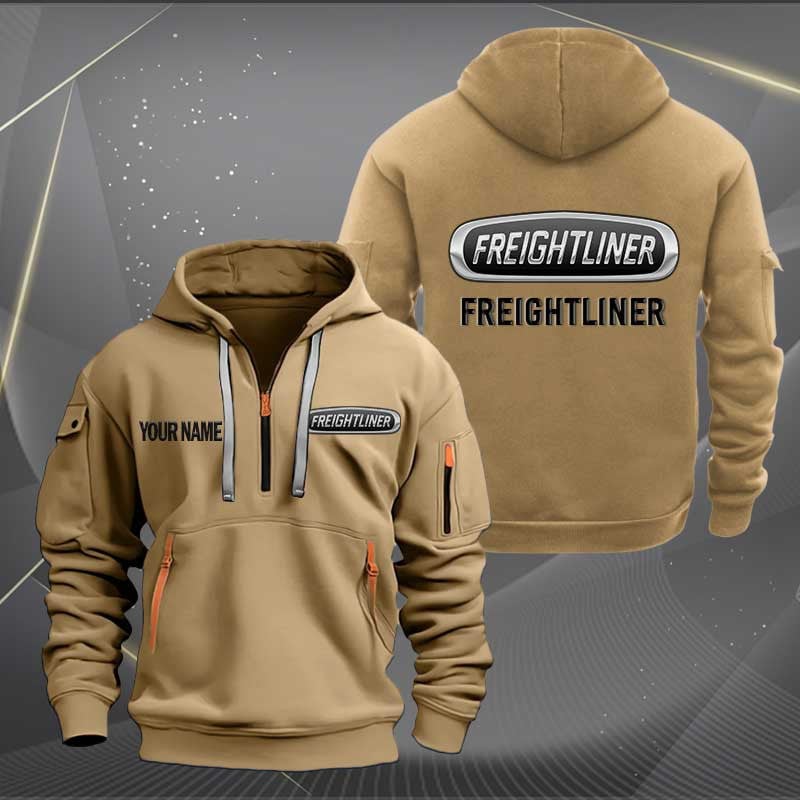 Sportswearmerch Freightliner Car Personalized Half Zip Hoodie For Fan