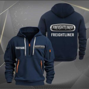 Sportswearmerch Freightliner Car Personalized Half Zip Hoodie For Fan