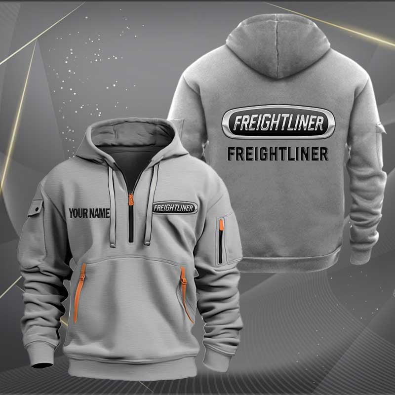 Sportswearmerch Freightliner Car Personalized Half Zip Hoodie For Fan