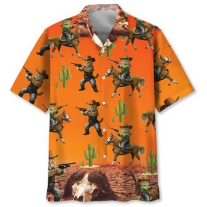 Sportswearmerch Funny Cat Cowboy Desert Hawaiian Shirt For Fan