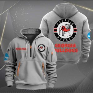 Sportswearmerch Georgia Bulldogs Hockey NCAA Personalized Half Zip Hoodie For Fan