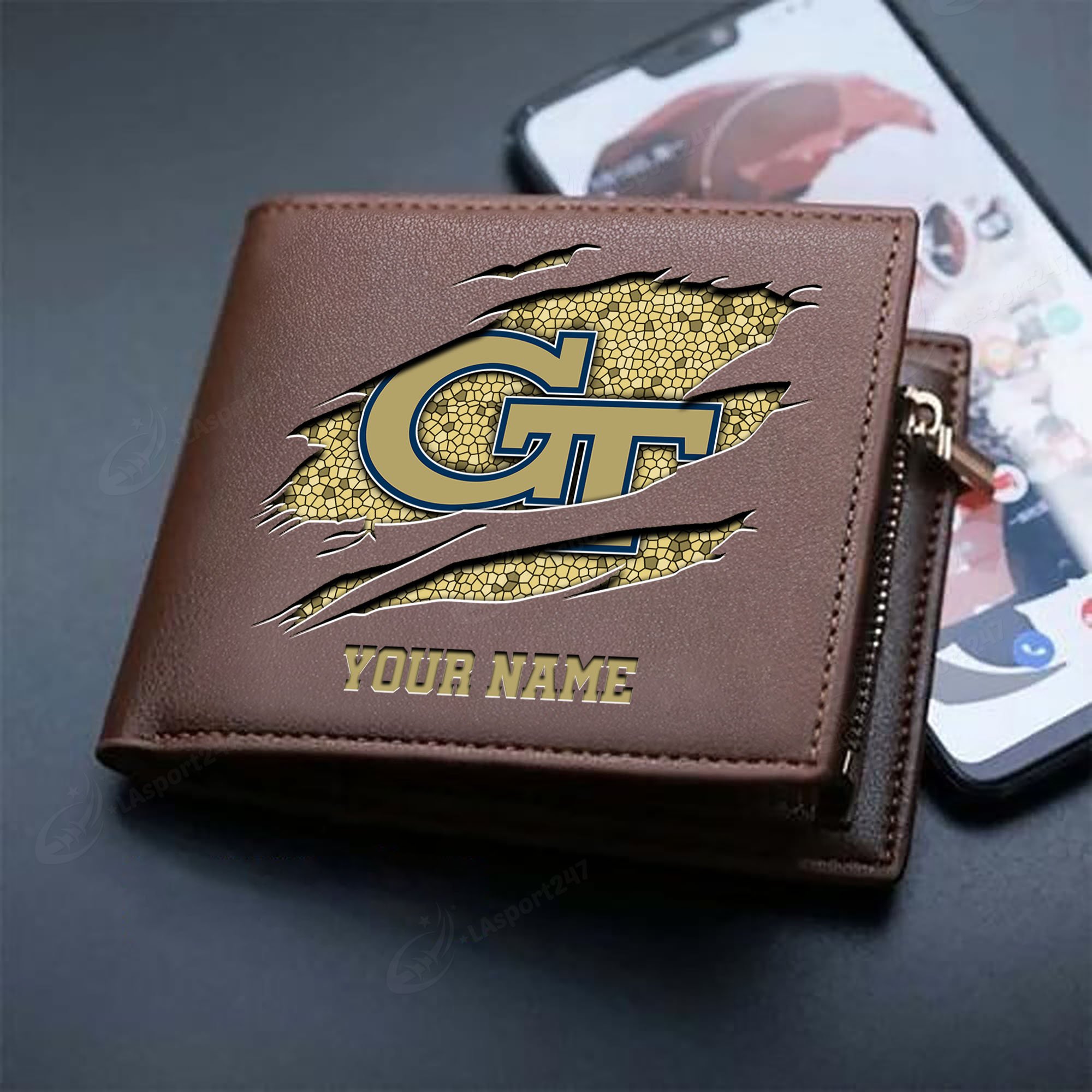Sportswearmerch Georgia Tech Yellow Jackets NCAA Men Wallet For Fan