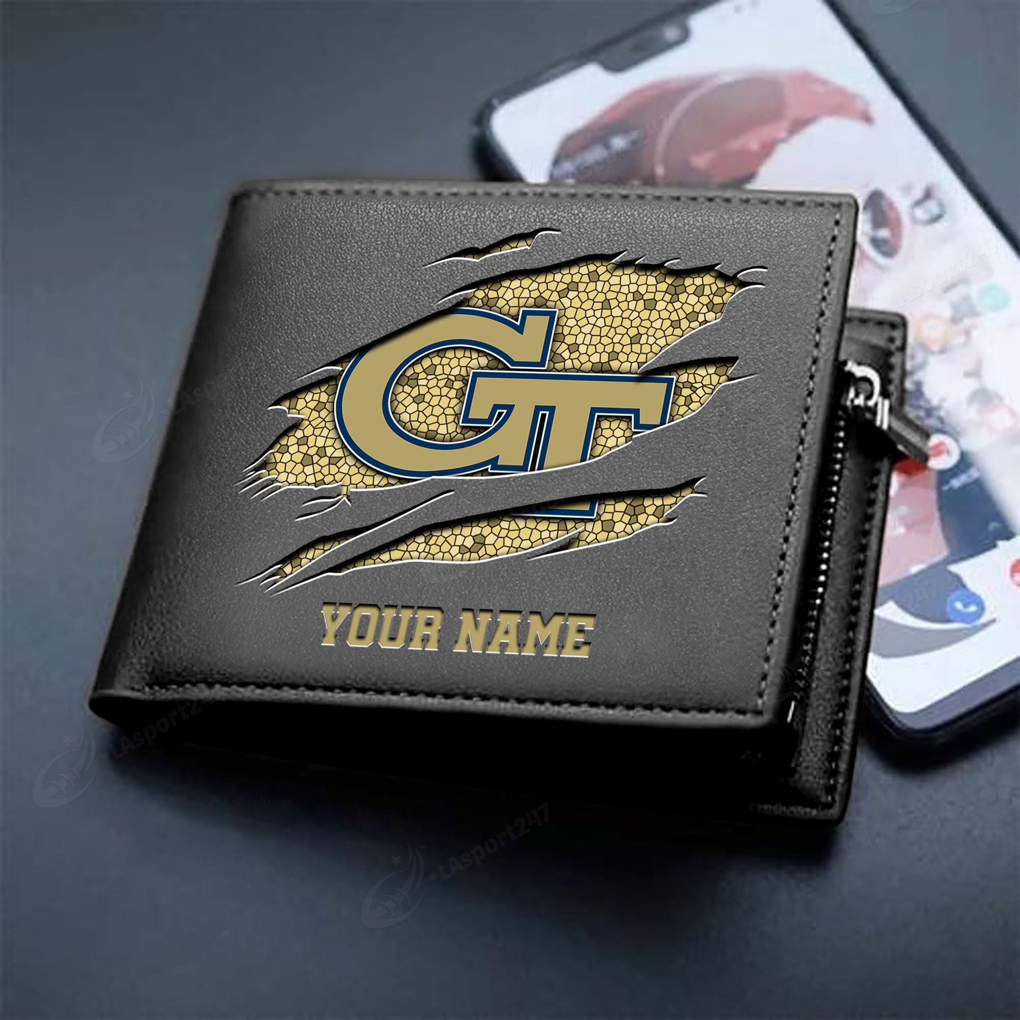 Sportswearmerch Georgia Tech Yellow Jackets NCAA Men Wallet For Fan