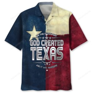 Sportswearmerch God Created Texas Hawaiian Shirt For Fan