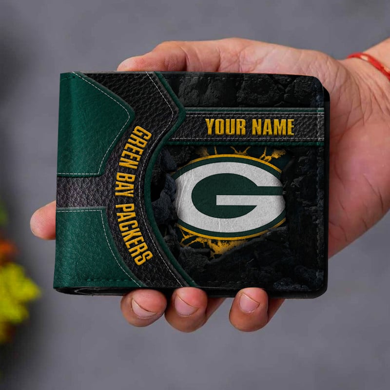 Sportswearmerch Green Bay Packers NFL Men Folded Wallet Gift For Fans